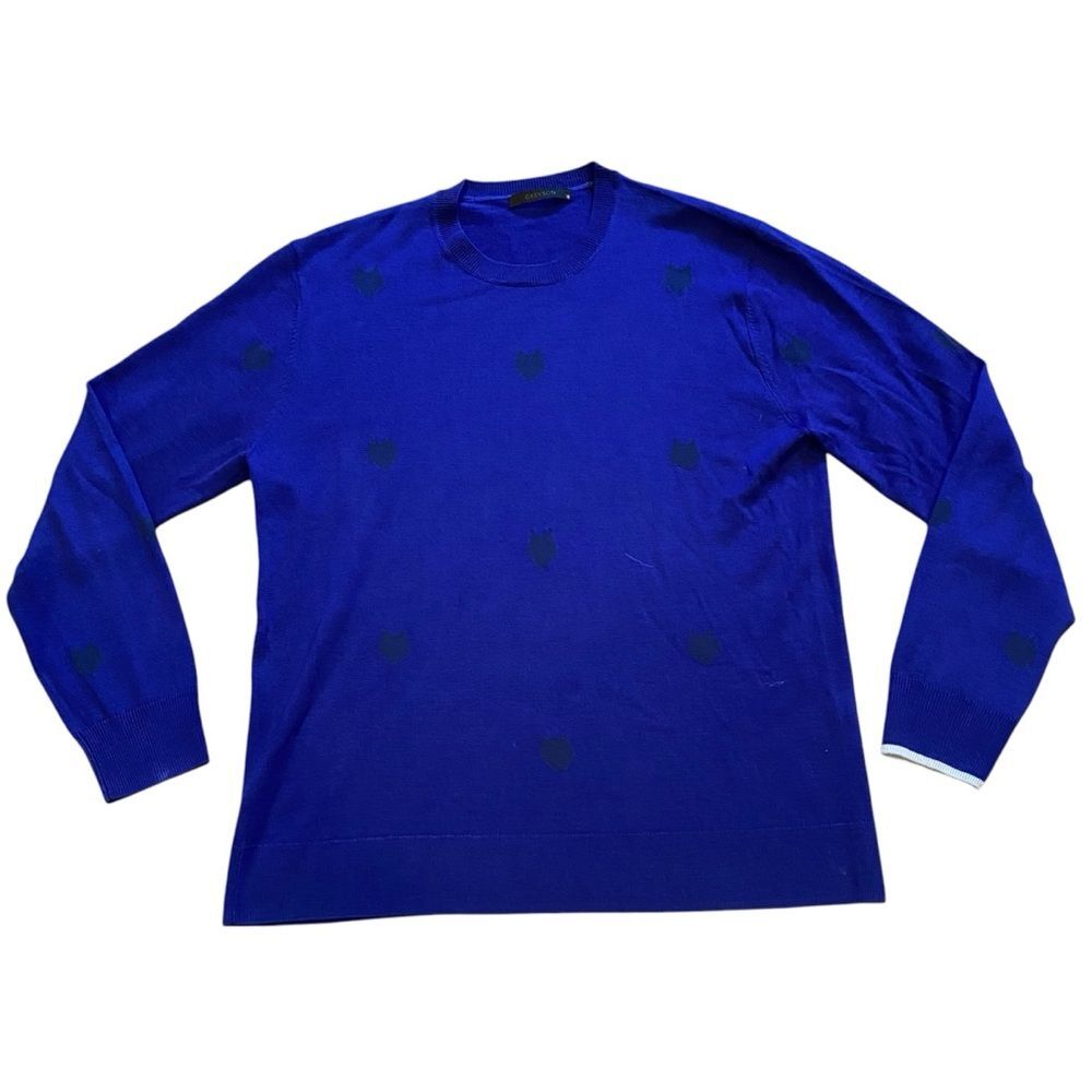Greyson Blue Merino Wool Sweater Wolf | Medium | Crewneck Golf Pullover Jumper